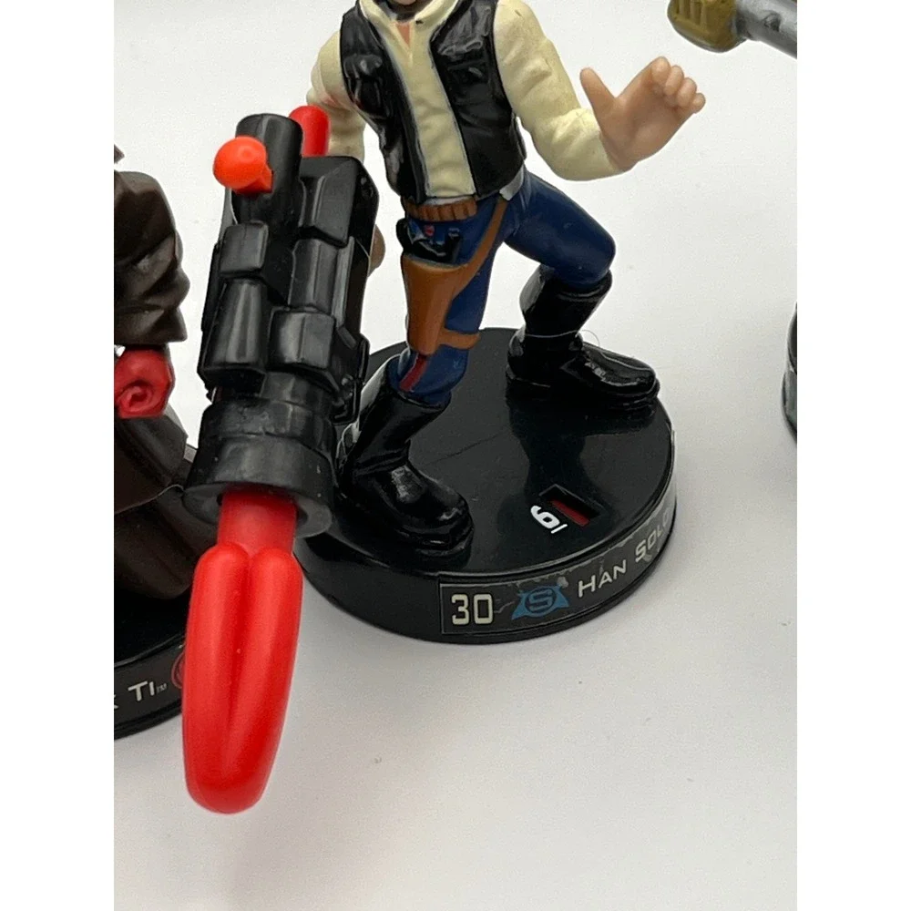 Star Wars Attacktix Figure Lot Han Solo Shaak Ti Tusken Raider 2005 Hasbro Tix